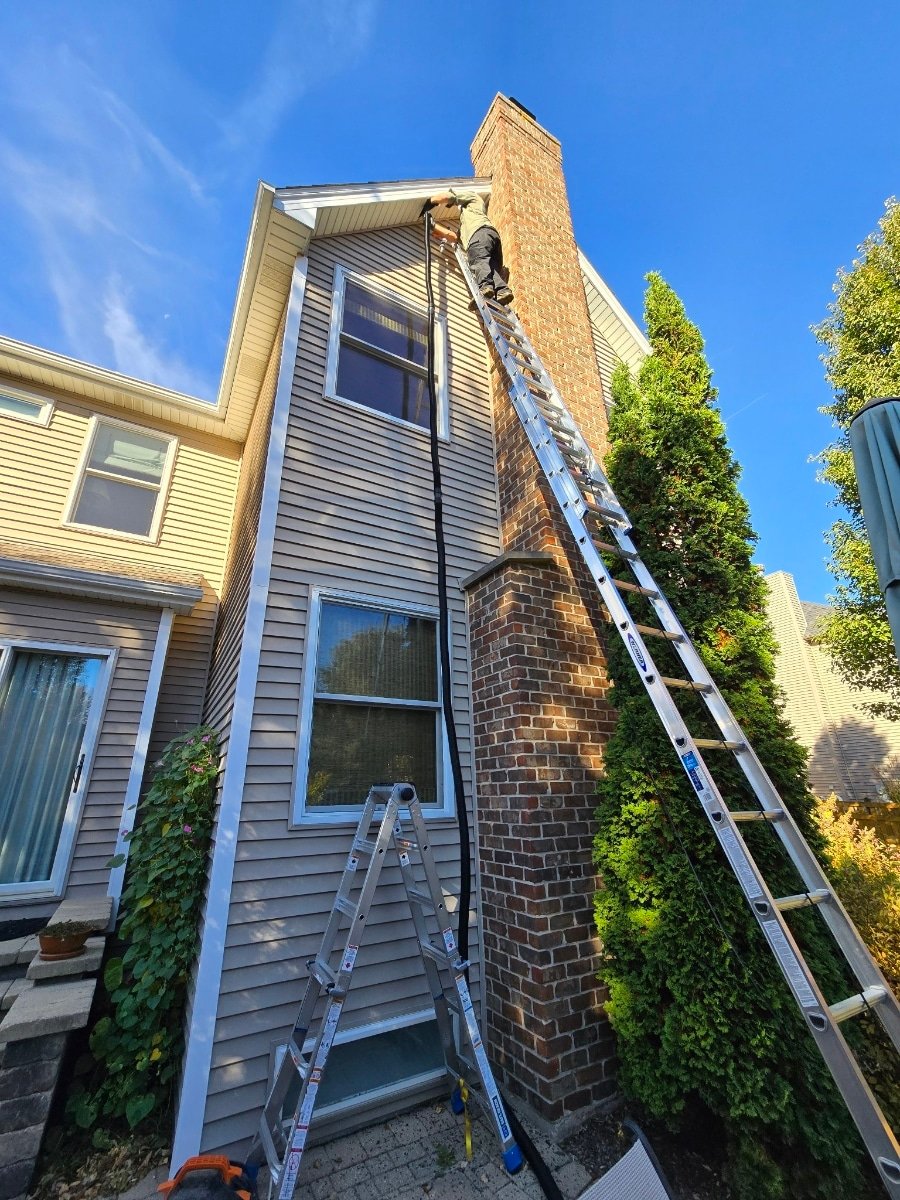 Professional bat guano cleanup inside an attic
