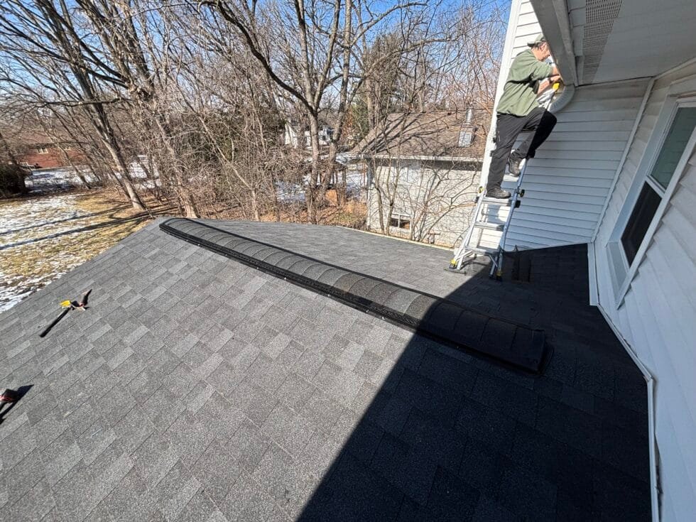 Ridge-Guard installed over ridge vent