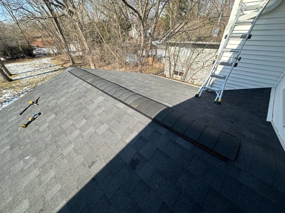 Cobra ridge vent installed on repaired roof